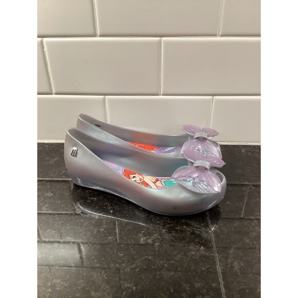 Mini Melissa Ultragirl Little Mermaid Melissa Shoes Singapore Purple‎ Gray SZ 12 - Picture 2 of 10